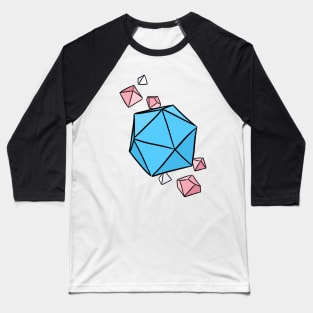 Trans Pride Colors Dice Baseball T-Shirt